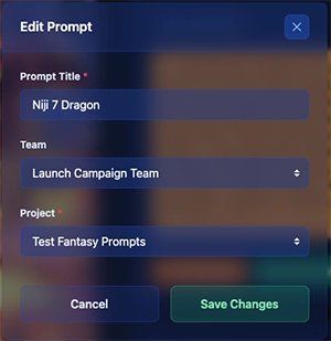 Edit Prompt Modal
