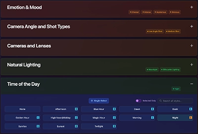 KPM Editor - Style Categories